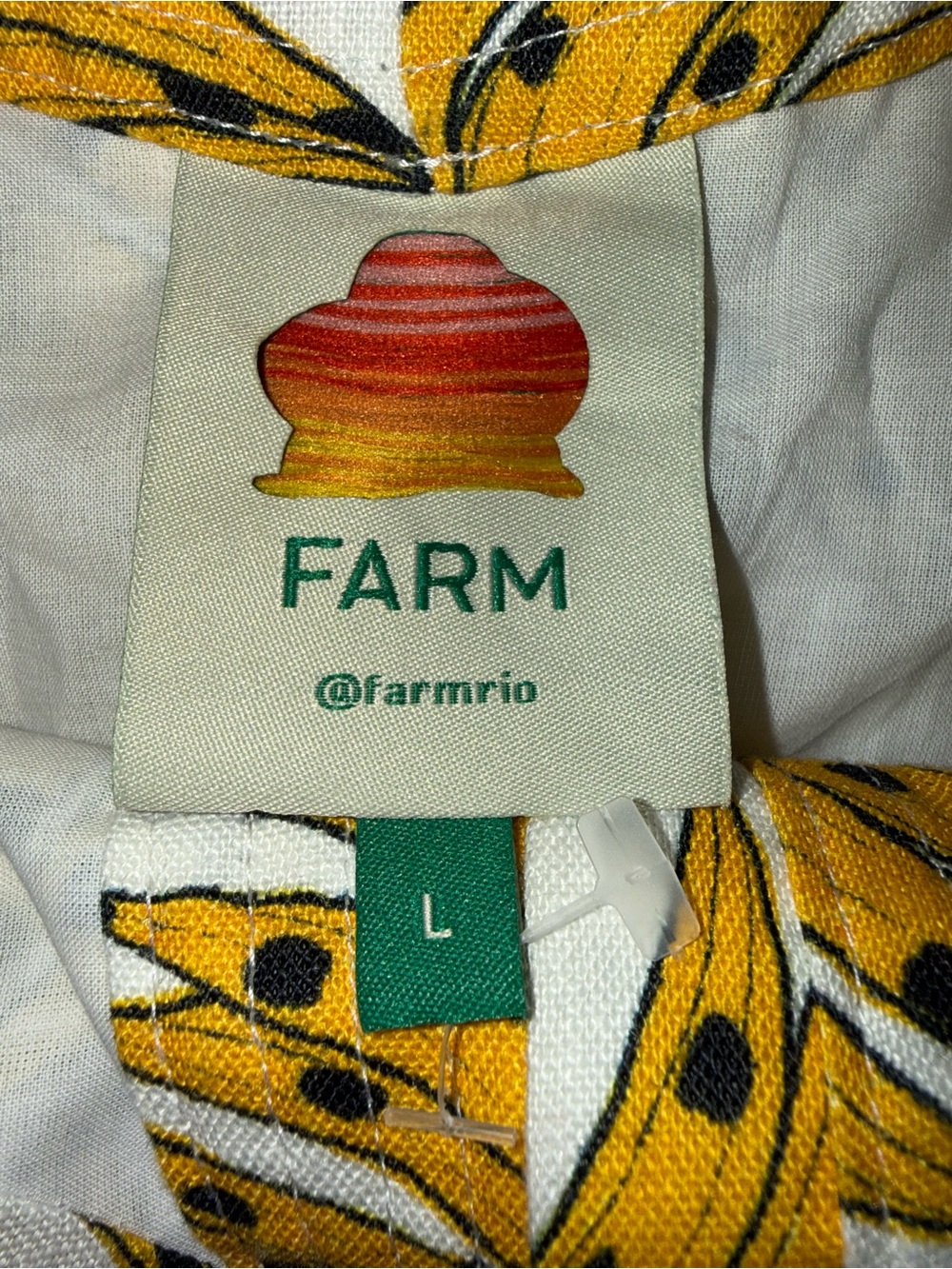 FARM Rio Yellow Printed Button-Front Mini Dress - Picture 4 of 4